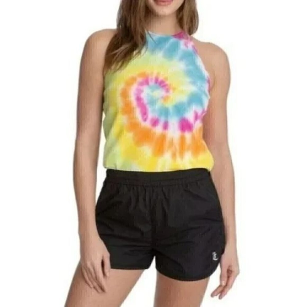 Juicy Couture Tie Dye Ribbed Knit Halter Tank Top Sleeveless Plus Size 2X NWT